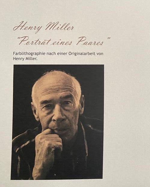 Henry Miller Lithograph 180Ex Coa Numbered Stamp