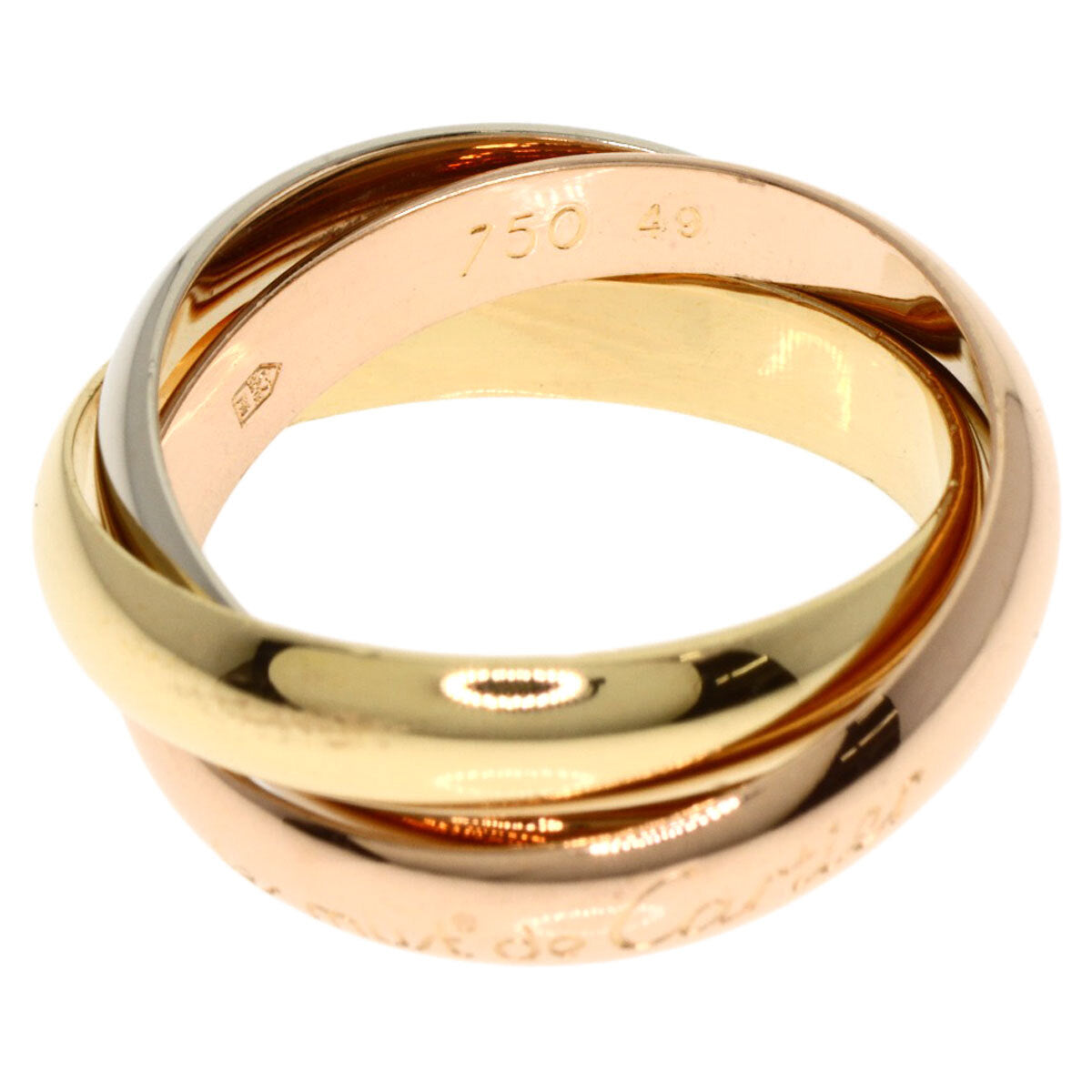 Cartier Trinity #49 Ring K18 Yellow Gold 18K Pink