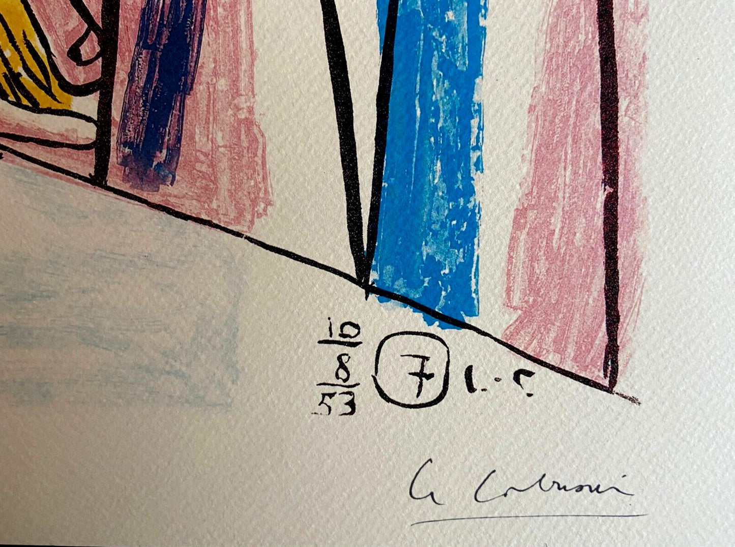Le Corbusier Lithograph Coa Certified Signed Op 1976