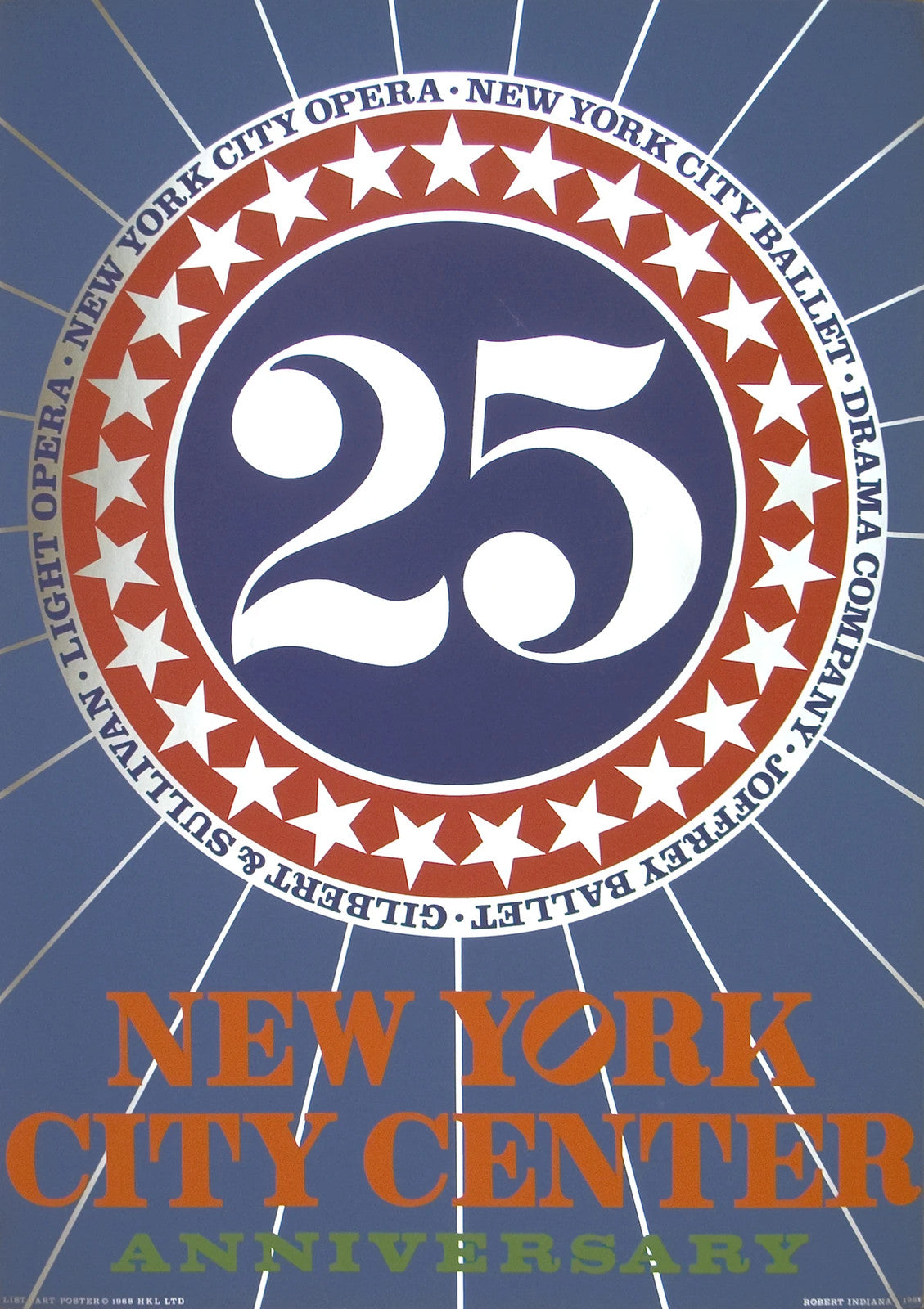 Robert Indiana New York City Center " Serigraph Pop Art Multi