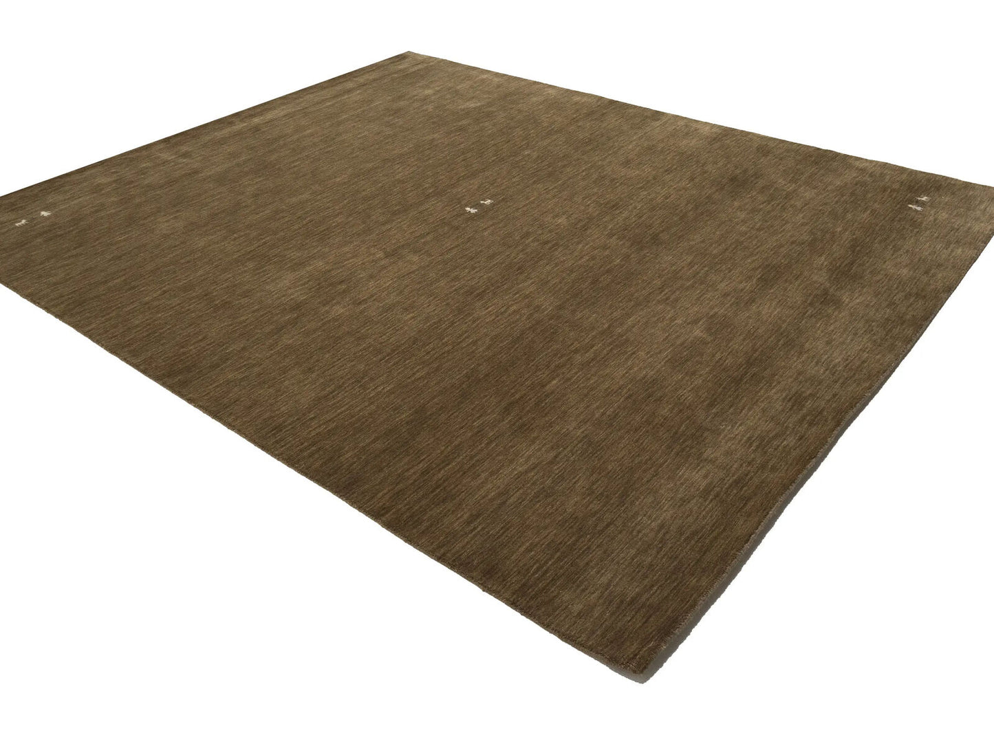 Modern Gabbeh Wool Area Rug Brown Tribal Design