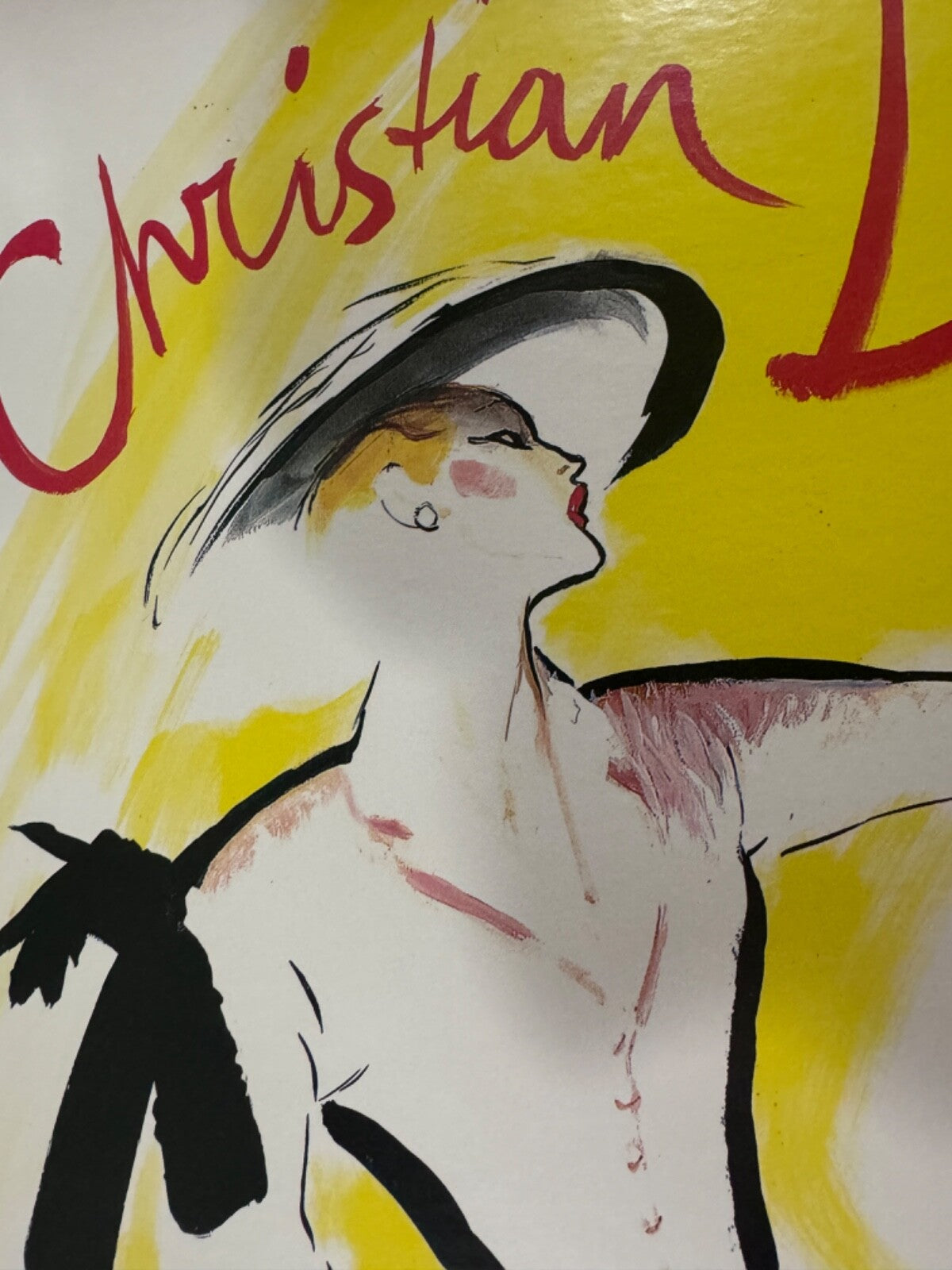 Hommage A Christian Dior Authentic Original Poster 1987 By Rene Gruau 16X24