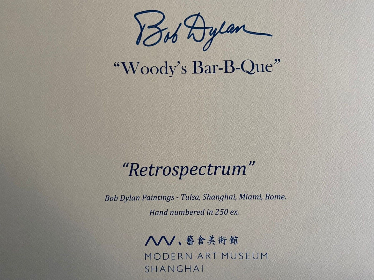 Bob Dylan Lithograph Coa Signed Op Numbered Limited Museum