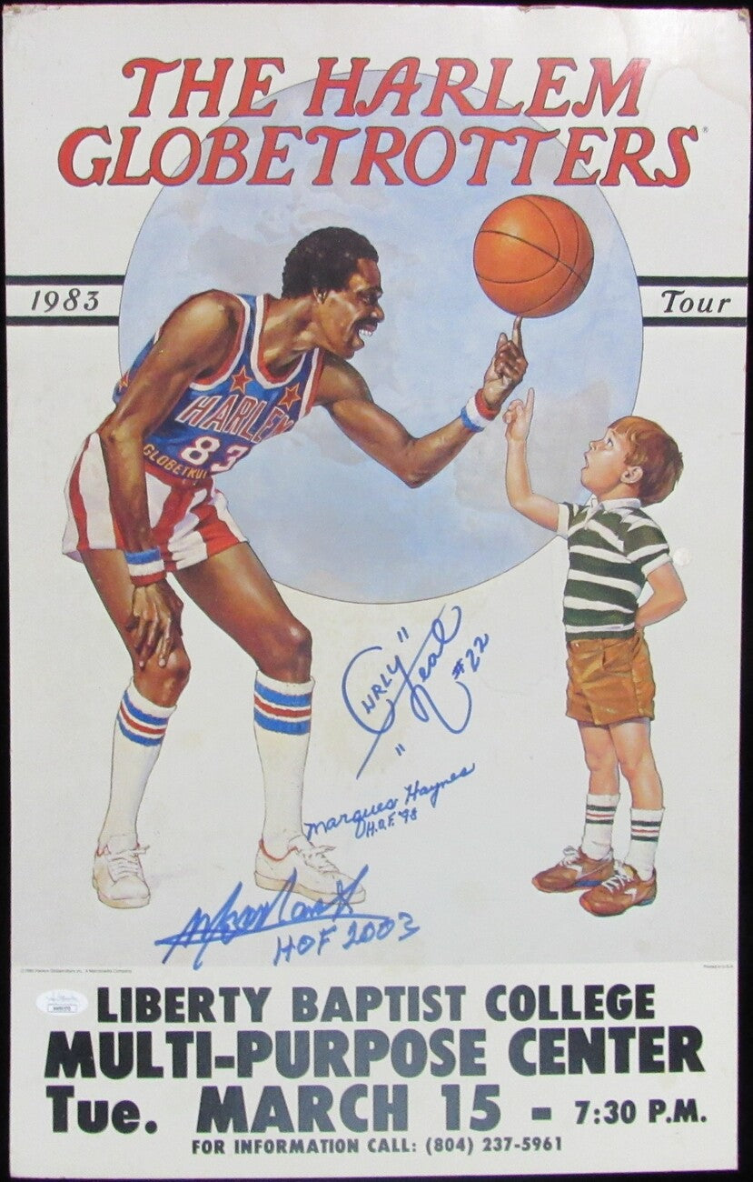 Neal/Haynes/Lemon Globetrotters Multi-Signed