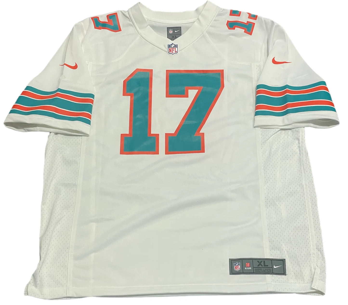 Jaylen Waddle Autographed Dolphins White Jersey