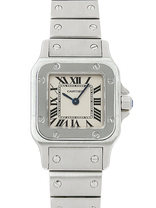 Cartier Santos Galve Sm W20056D6 White Ladies Used Watch #61123