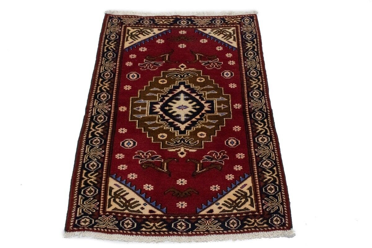 Hand-Knotted Geometric Tribal Oriental Area Rug