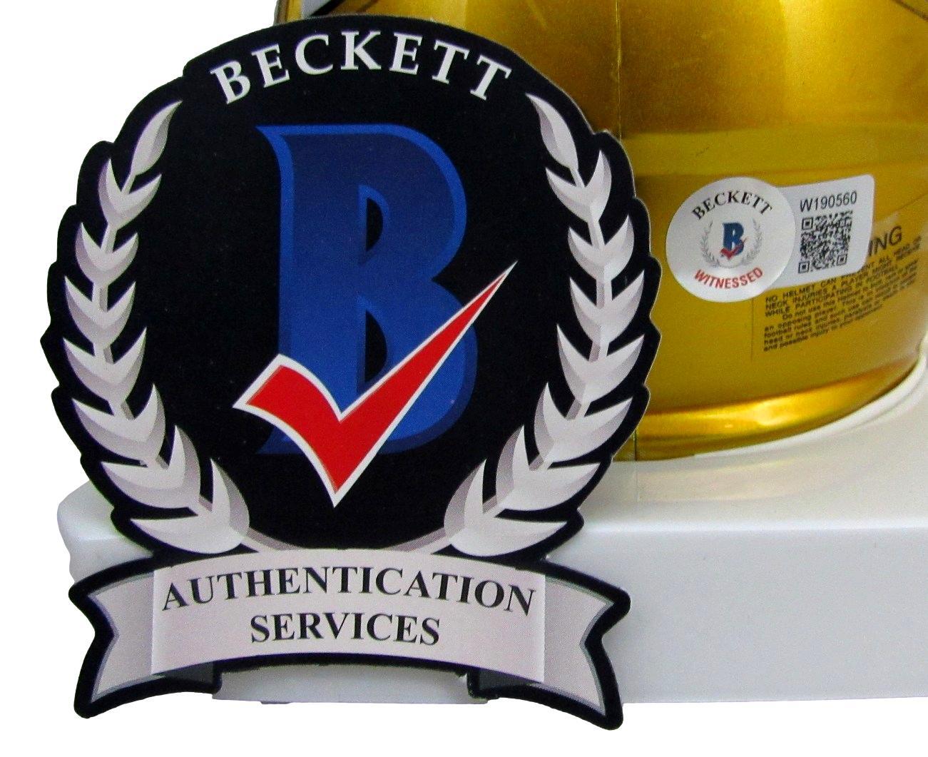 Adrian Peterson Autographed Mini Speed Flash Football Helmet Vikings Beckett