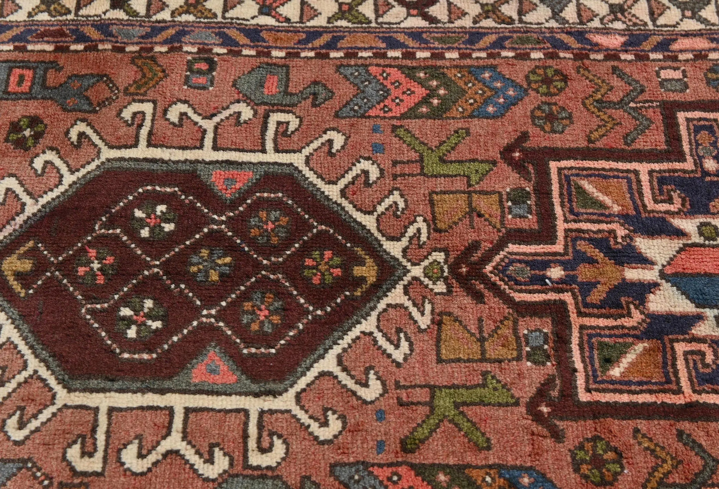 Vintage Tribal Runner Rug 3X13 Ft Rusty Pink