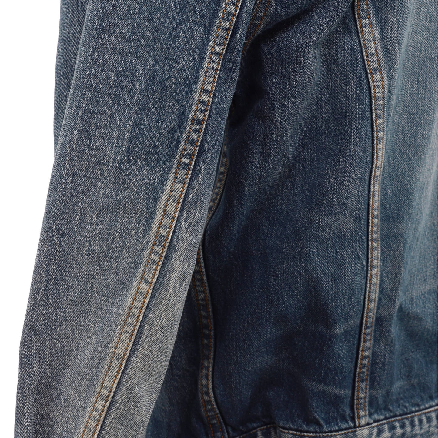 Balenciaga Women'S Logo Oversized Jacket Denim