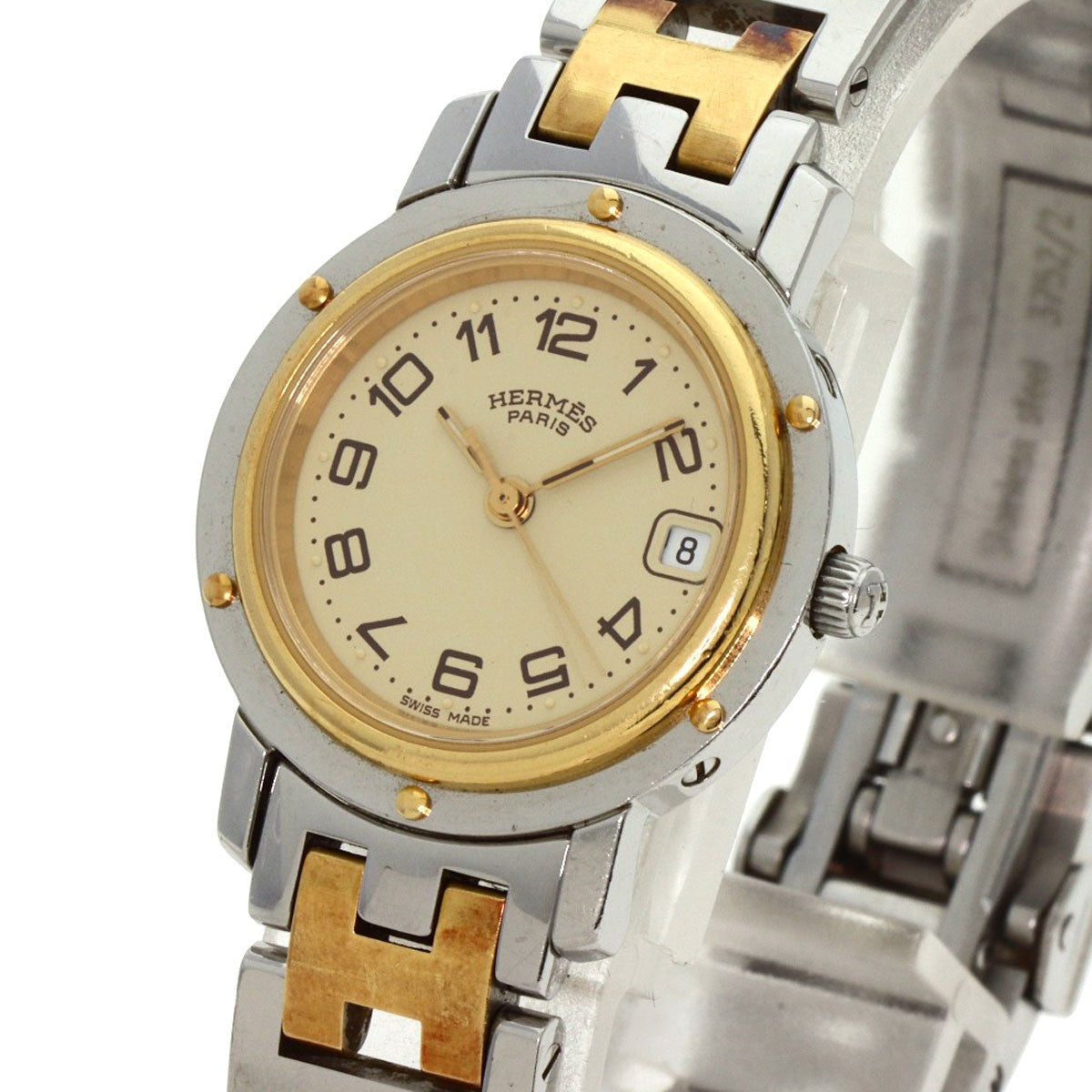Hermes Clipper Watches Cl4.220 Stainless Steel/Ssxgp Ladies