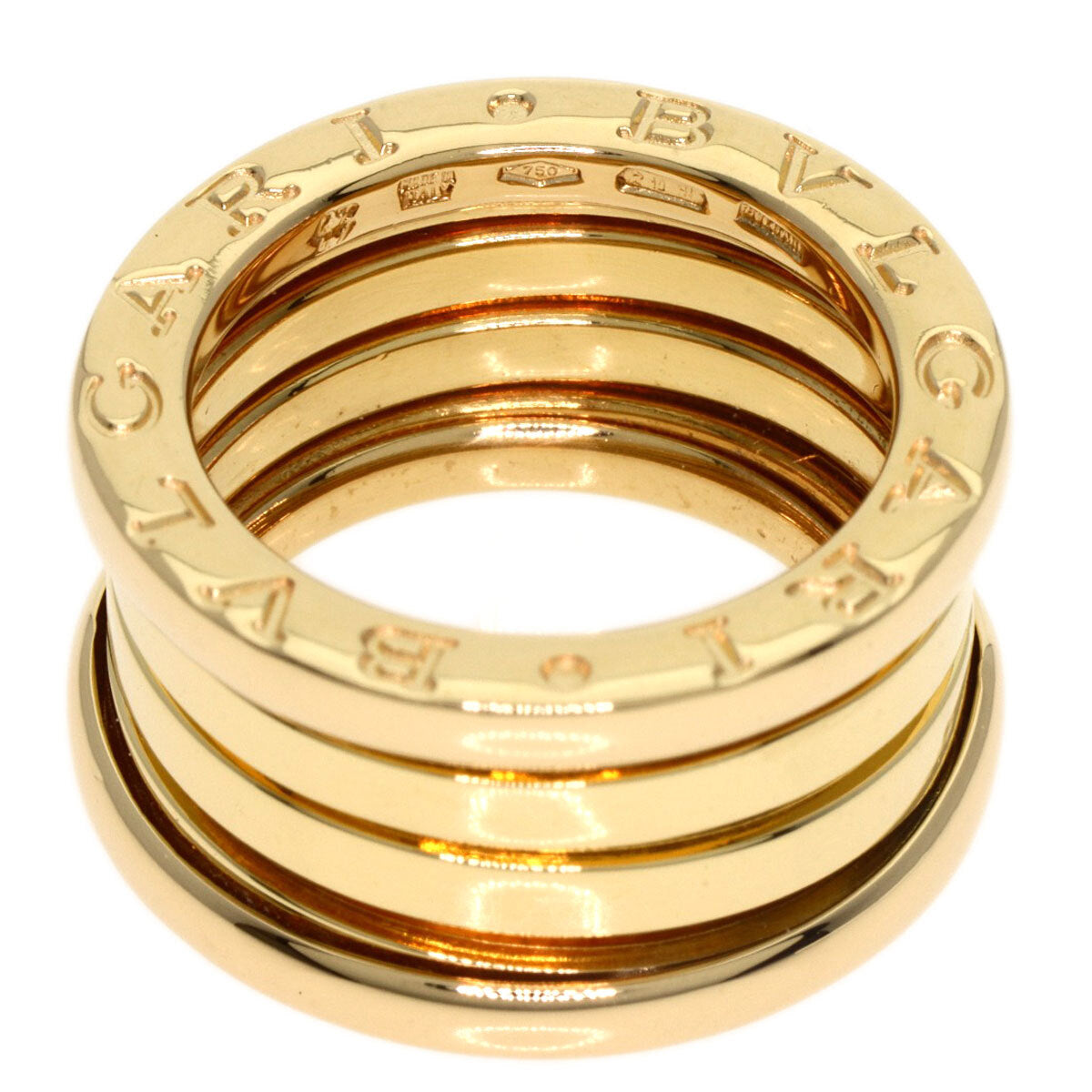 Bvlgari Ring B.Zero1 3 Band #47 K18 Yellow Gold