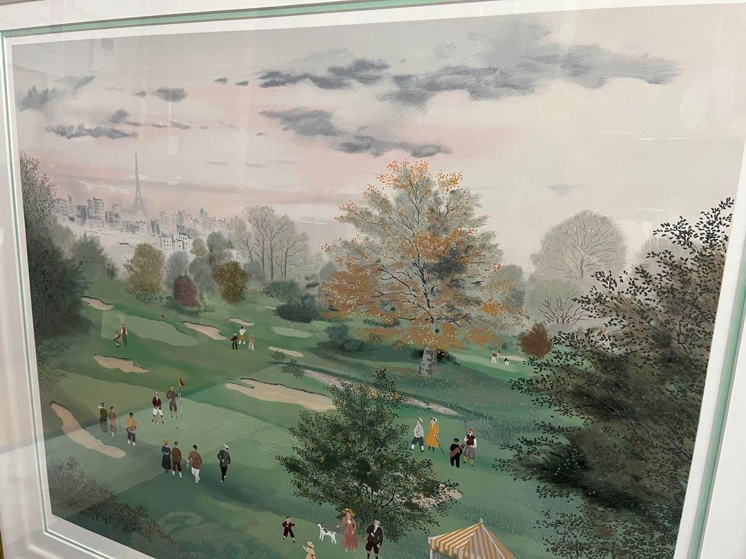 Michel Delacroix "Golf" Silkscreen Edition, autographed and framed