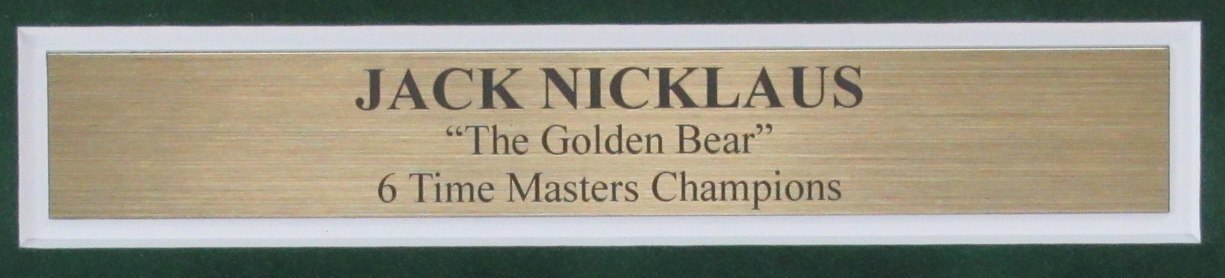 Jack Nicklaus Signed/Auto Masters Pin Flag W/