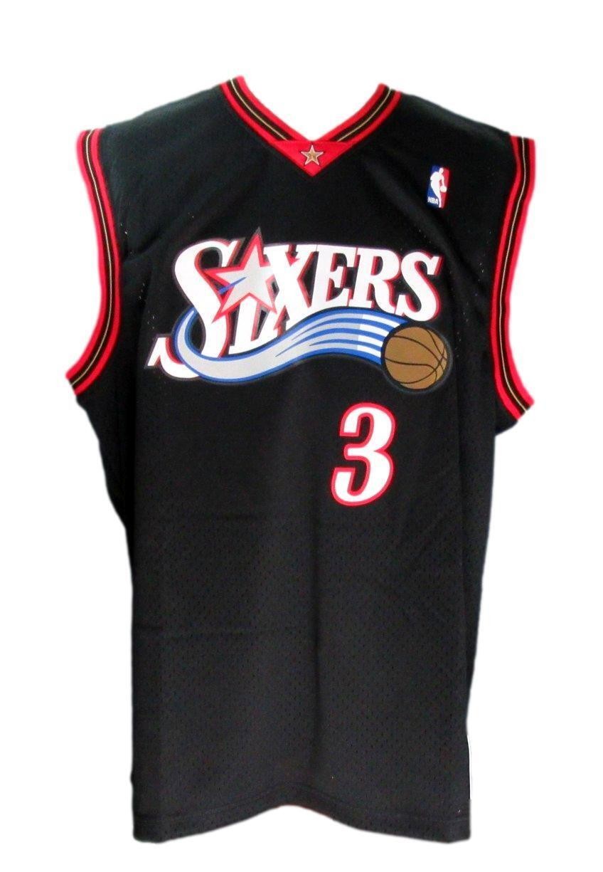 Allen Iverson Hof Autographed Black Mitchell &