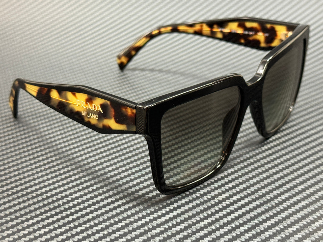 PRADA PR 24ZS 1AB0A7 Black Grey Gradient Women's