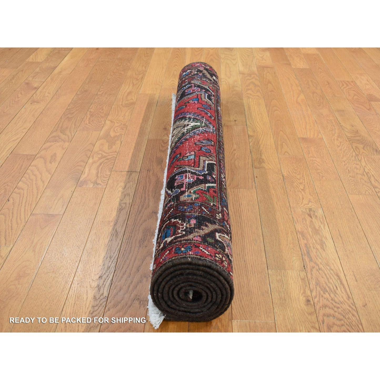 4'1"X6'9" Taupe Gray New Zoroastrian Serrib Hand Knotted 100% Wool Rug