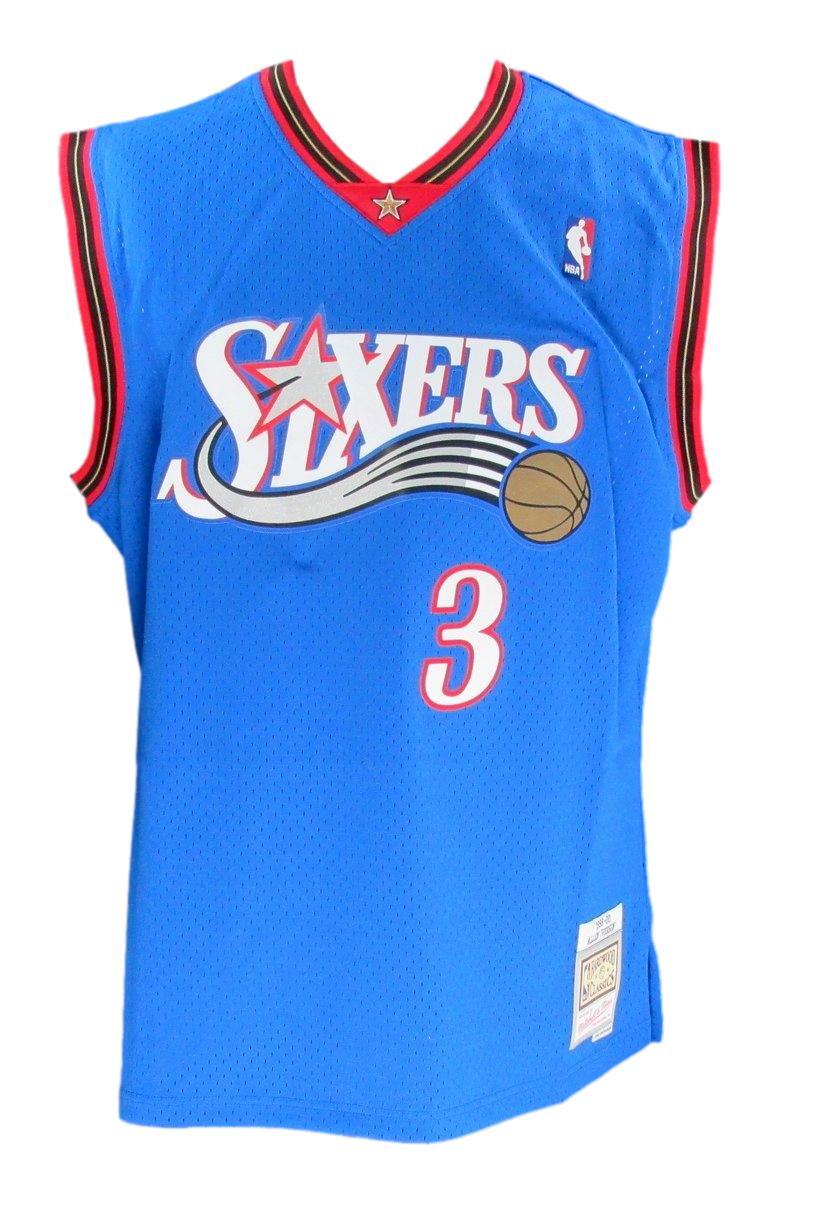 Allen Iverson Hof Autographed Royal Mitchell &