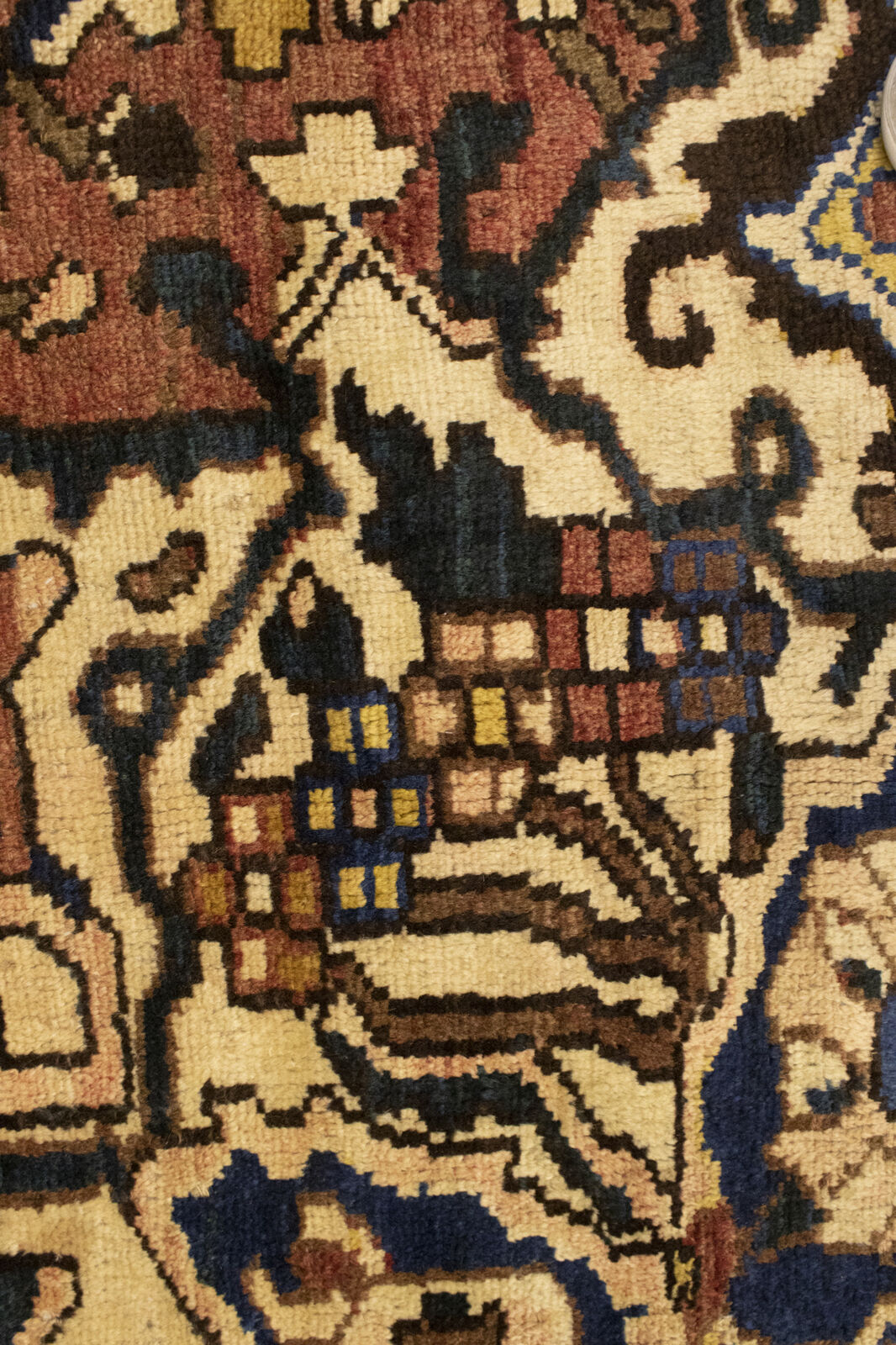 Handmade Antique Oriental Rug Floral Pattern