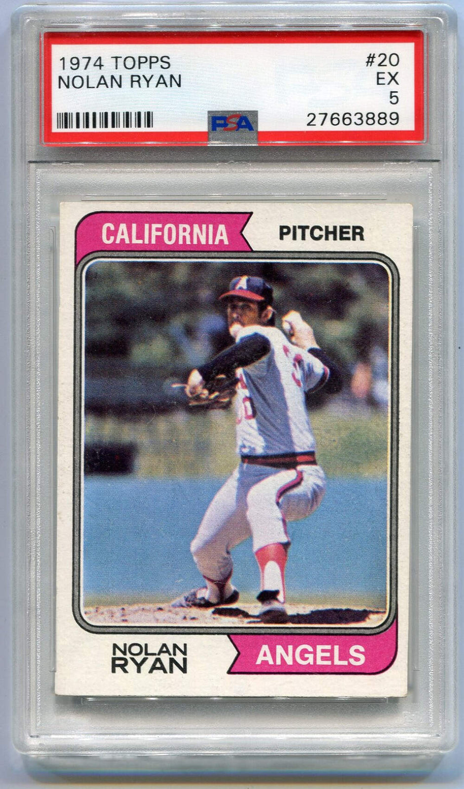 Nolan Ryan 1974 Topps Card Psa Graded 5