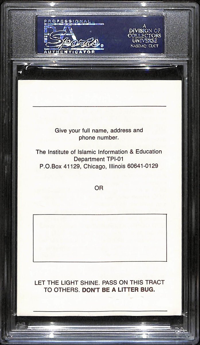 Muhammad Ali Signed/Autographed 3.5X5 Islamic Tract Psa/Dna 193433