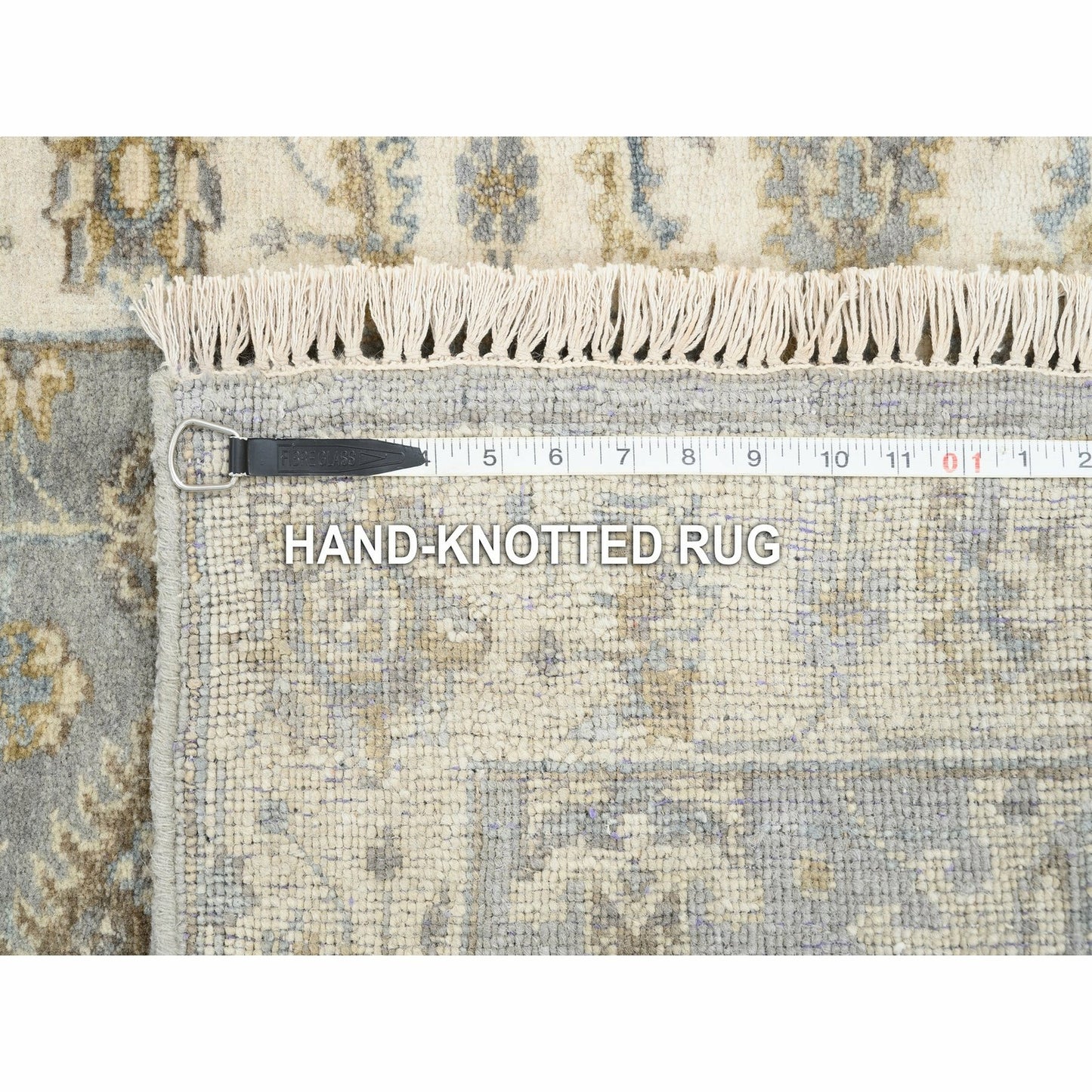 2'8"X17'10" Silver Karajeh Design Wool Hand Knotted Oriental Runner Rug