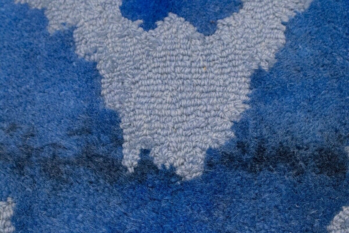 Blue Abstract Design Living Room Decor 5X8