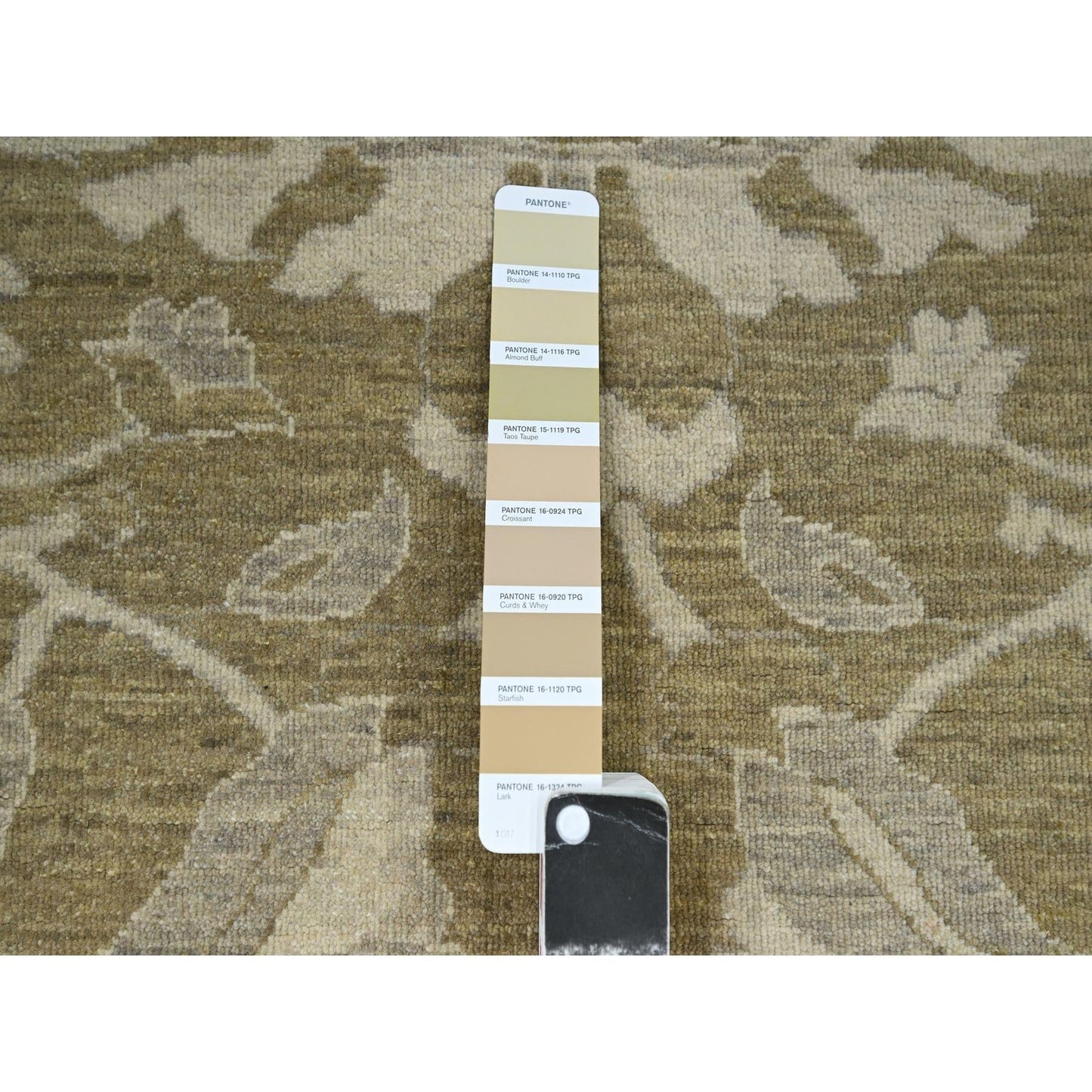 9'X12' Green Ziegler Mahal Large Flowers Design All Wool Hand Knotted Rug