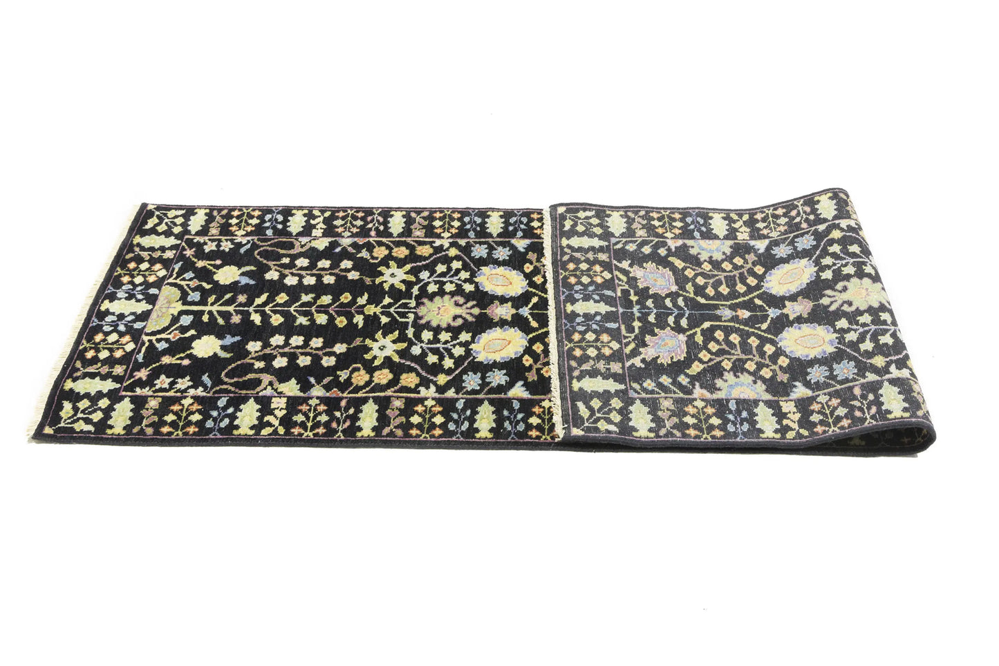 2'5X8 ft Black Tree of Life Chobi Oriental Runner
