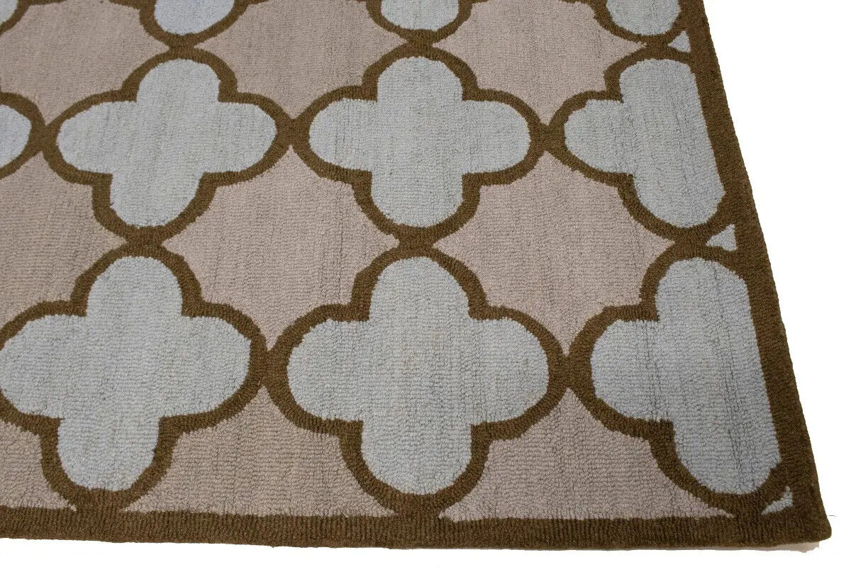 Multicolored Trellis Design 5X8 Hand-Tufted