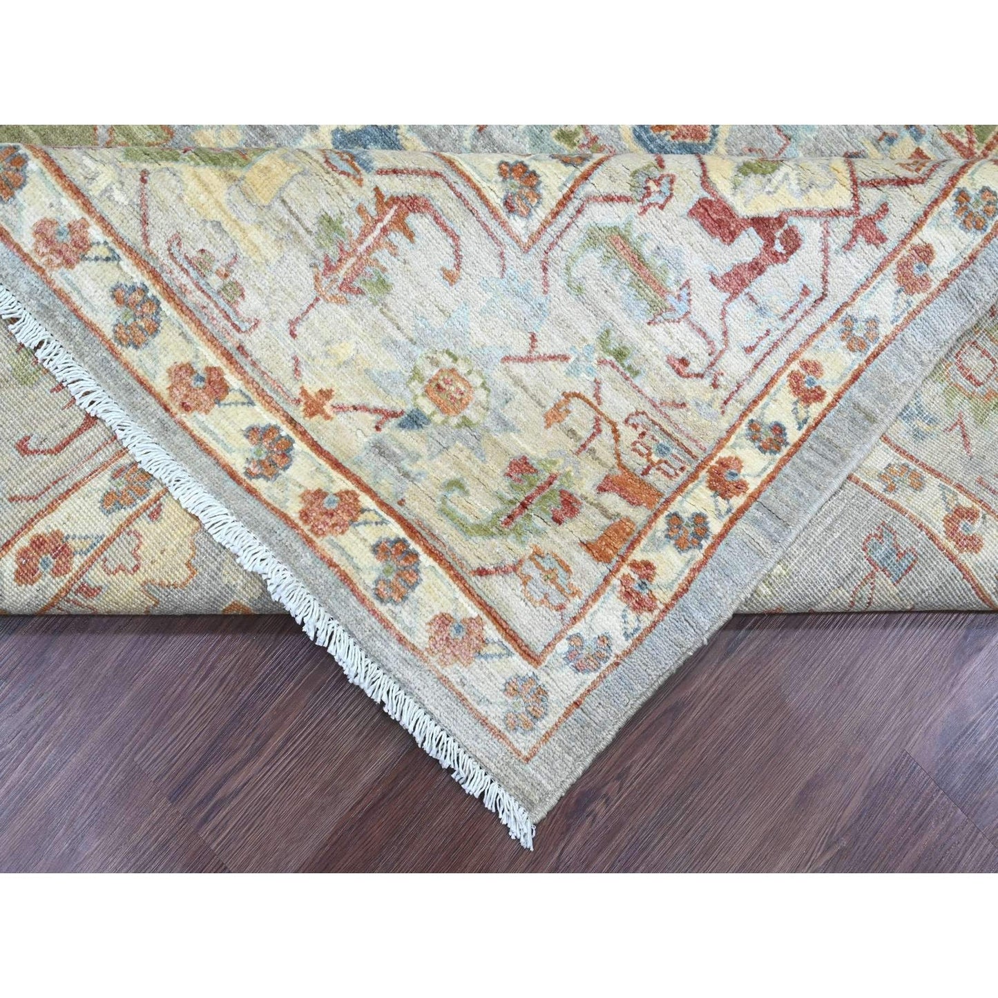 8'X9'8" Gray Ziegler Mahal Revival Hand Knotted Pure Wool Oriental Rug