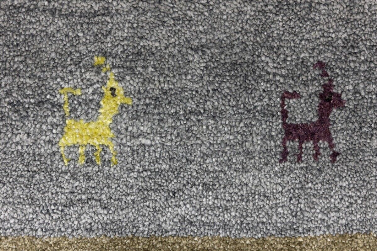 Handwoven Indo-Gabbeh Oriental Runner Rug