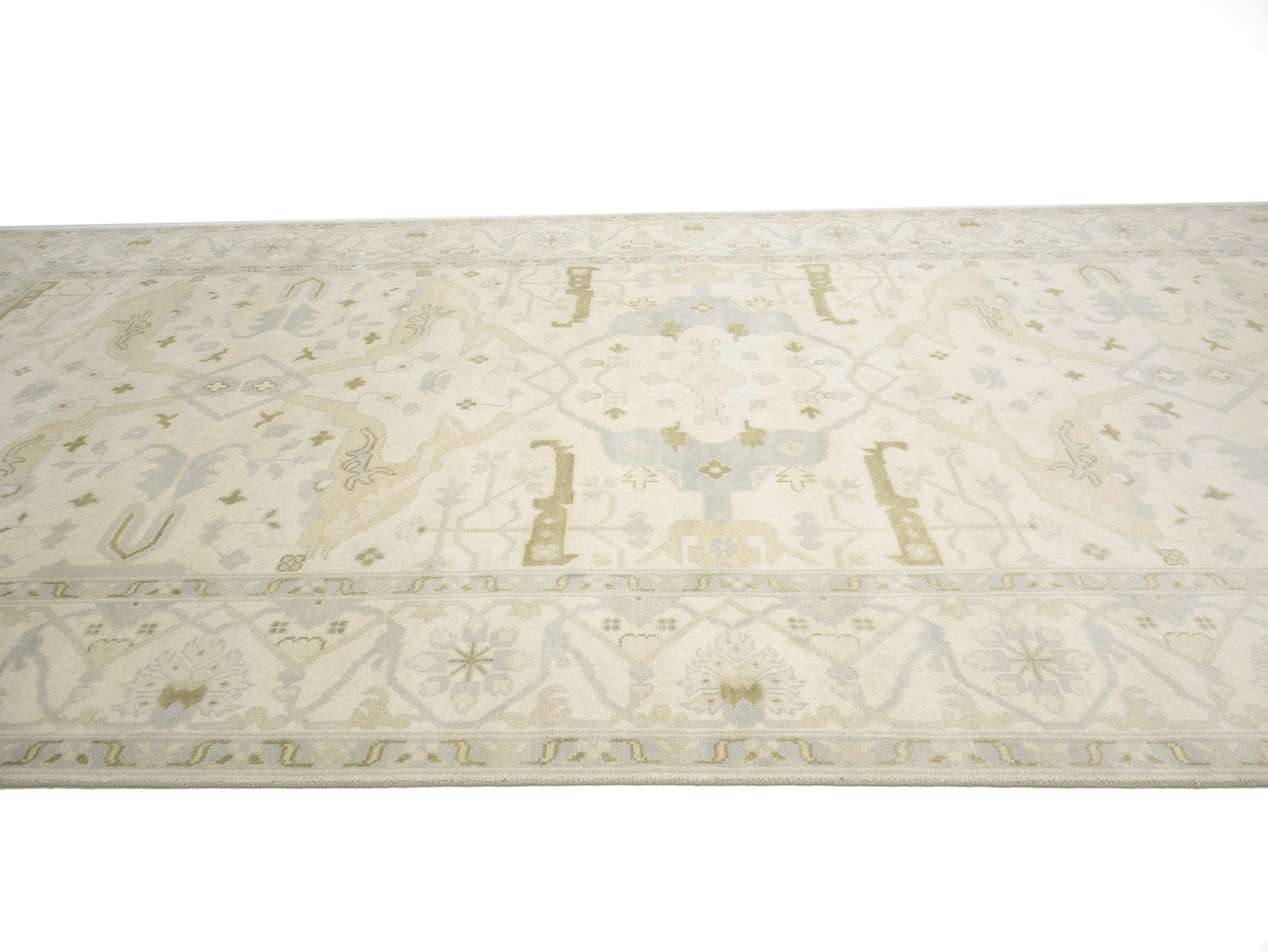 Handmade Extra Large Oushak Oriental Rug Muted