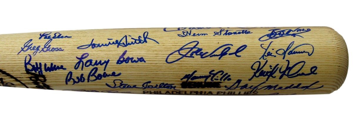 1980 World Series Champs Phillies Bat Signed By