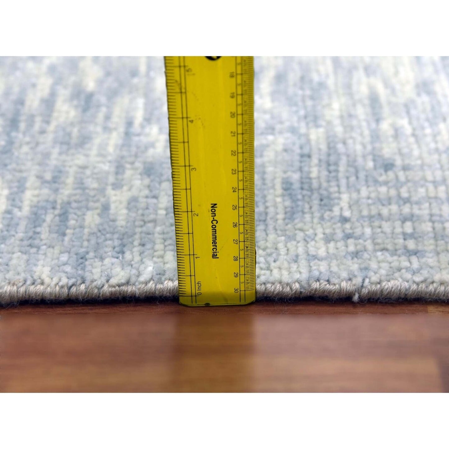 12'1"X18' Gray Art Deco Collection Soft Wool Hand Knotted Oversized Rug
