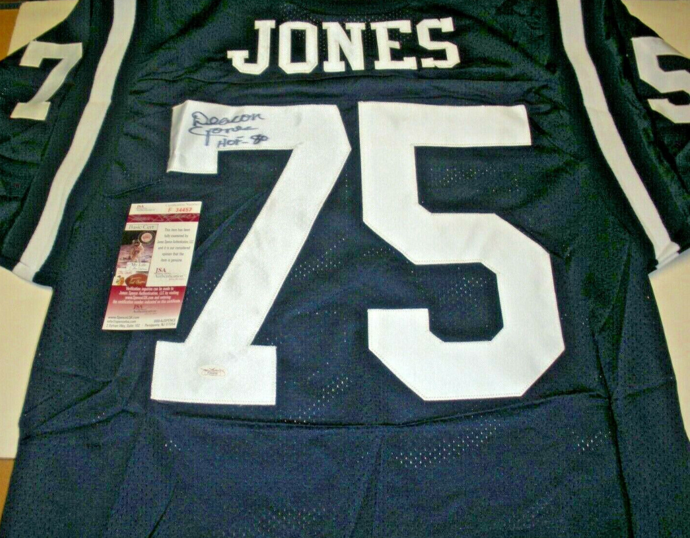 Deacon Jones Losangeles Rams Jsa/Coa Signed