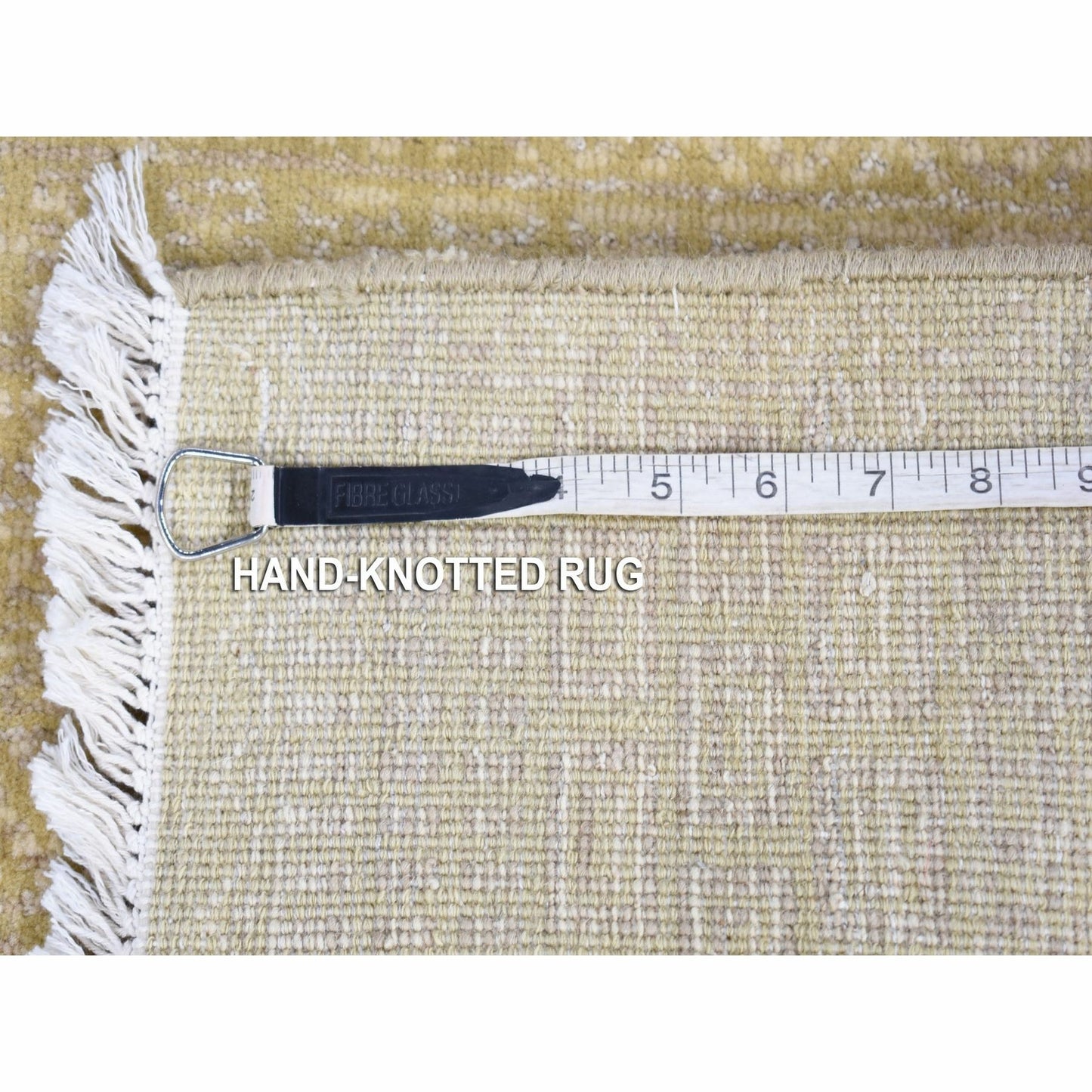 3'1"X5'1" Green Wool And Silk Modern Grass Design Gabbeh Hand Knotted Rug