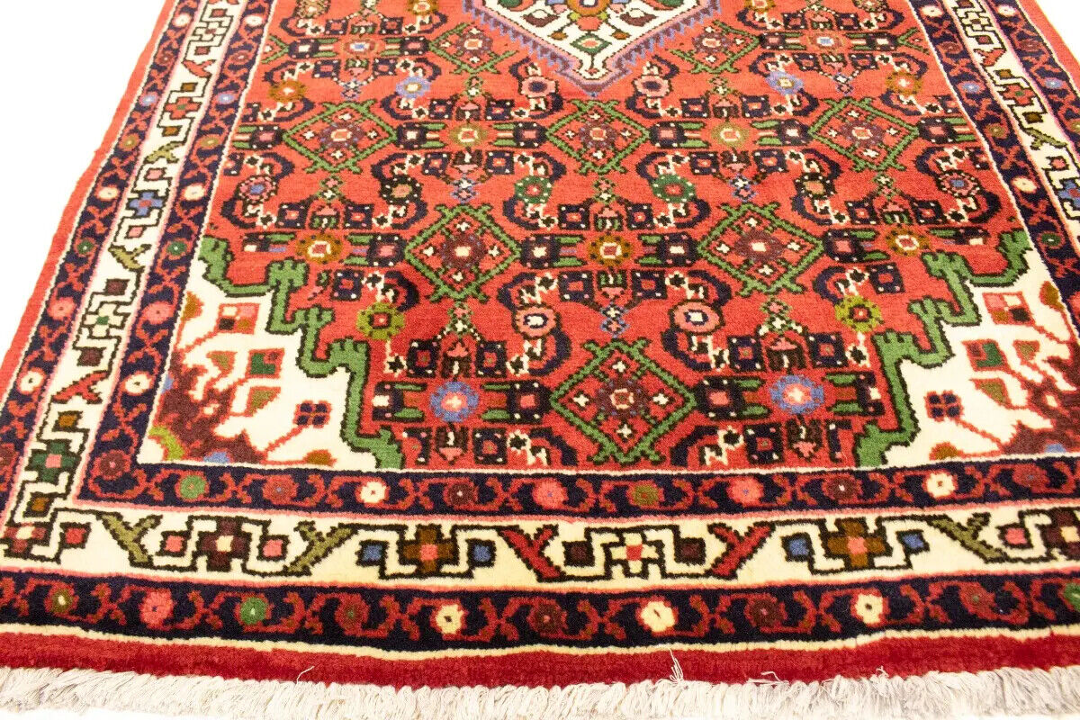 Handmade Oriental Rug Small Floral Tribal