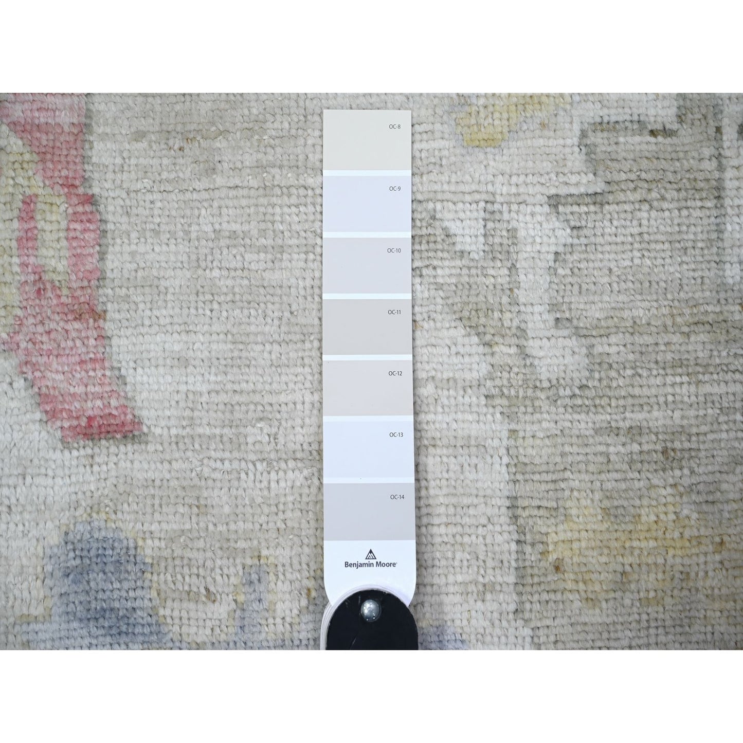 8'X9'9" Ivory Afghan Angora Oushak 100% Wool Hand Knotted Oriental Rug
