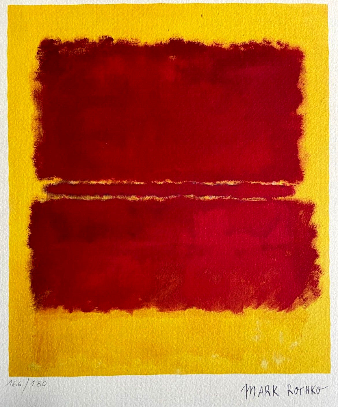 Mark Rothko Lithograph Signed Coa Numbered Stamp