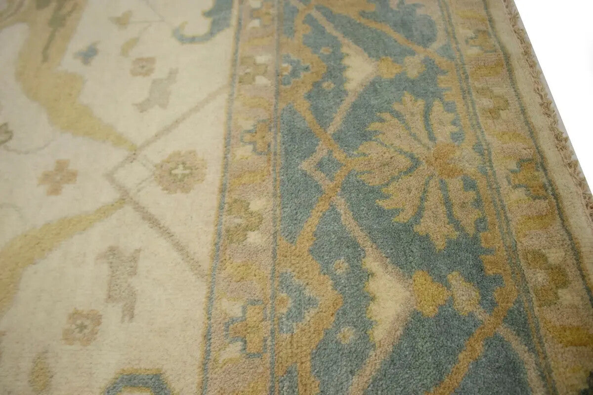 ft Handmade Classic Oushak Cream Floral Wool Oriental Rug Home Decor Carpet 8X10