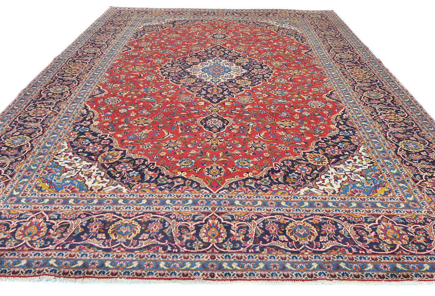 Vintage Wool Oriental Rug Floral Traditional