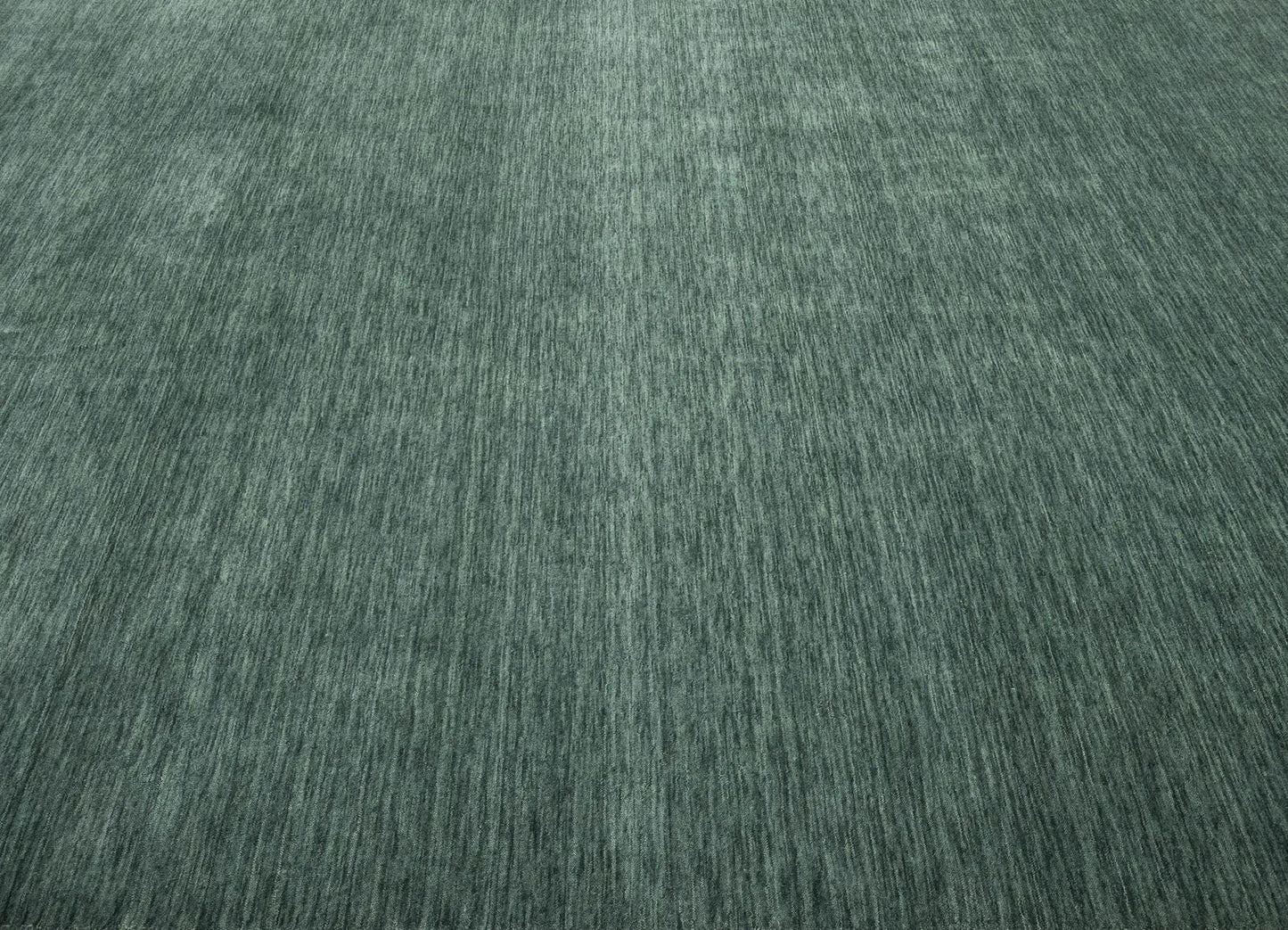 Solid Dark Green Hand-Loomed 9X12 Gabbeh Wool Rug