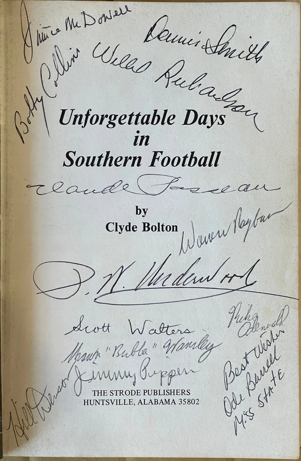 Bear Bryant & Others Unforgettable Days In
