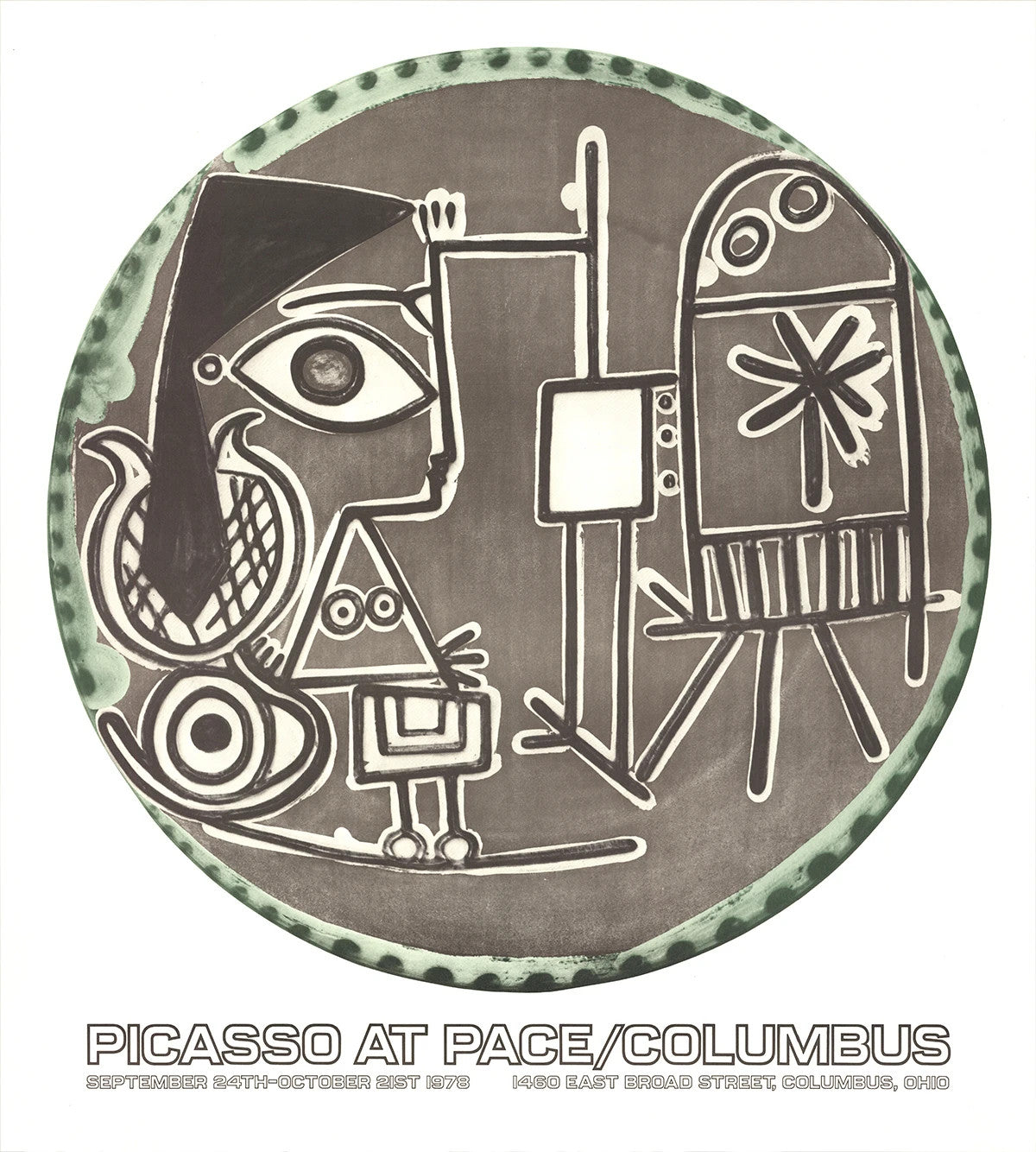 Pablo Picasso Jacqueline At The Easel " Poster Cubism Brown Pica