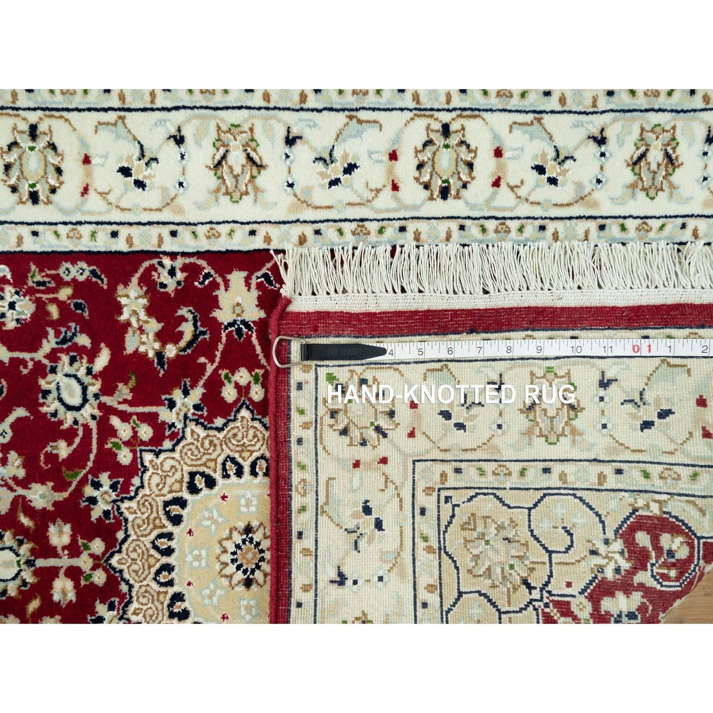 2'7"X4'1" Sun Dried Tomato Red Nain Central Medallion Hand Knotted Rug