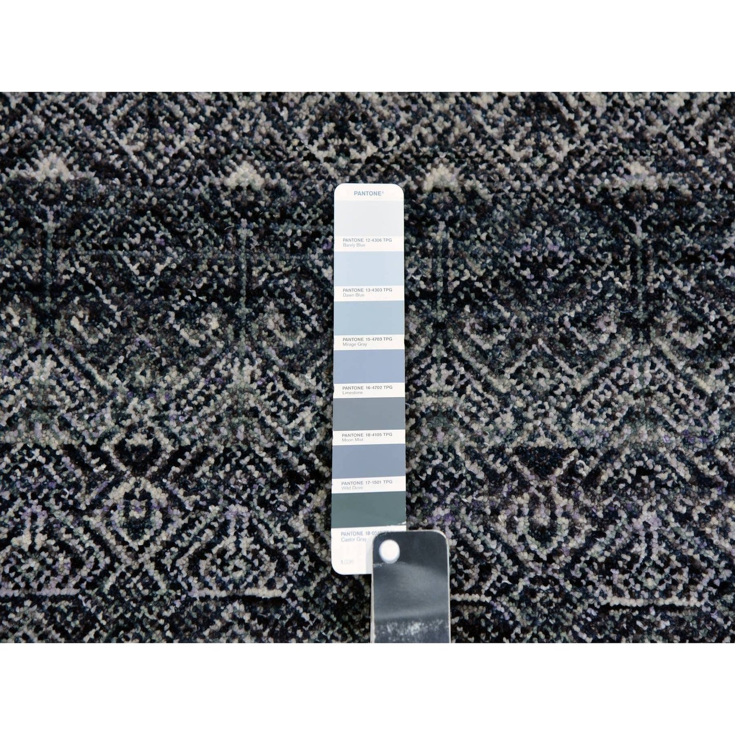 2'7"X10'1" Hale Navy Gray Kohinoor Herrita Wool Hand Knotted Runner Rug
