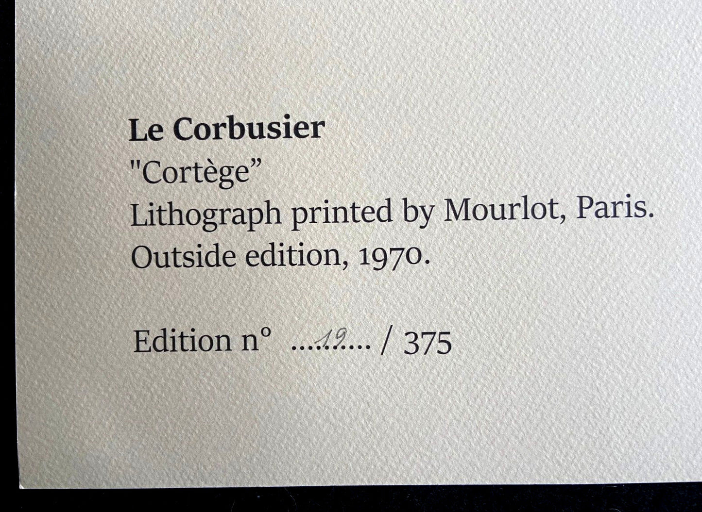 Le Corbusier Lithograph 375 Ex. Coa Mourlot Edition - Paris 1970