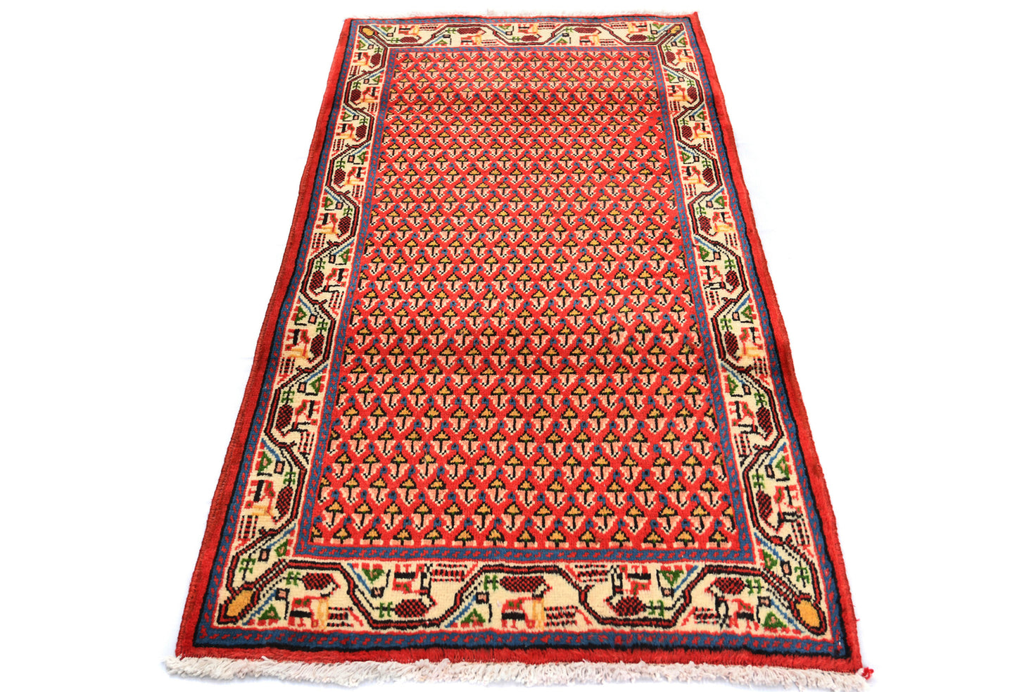 2X4 Ft Tribal Paisley Floral Design Oriental Rug