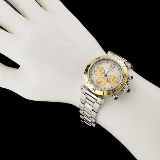 Cartier Pasha 38Mm Chronograph W31011H3 Yg/Ss